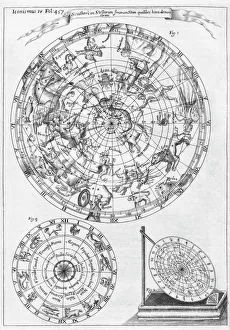 Historical Astronomy Equipment Prints: Sciathericon for determining time