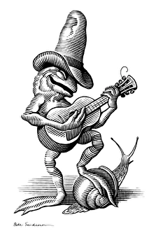 Images Dated 1st March 2012: Singing Frog Print