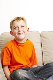 Innocent Childhood Moments Prints: Smiling boy