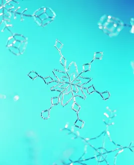 Images Dated 16th June 2003: Glass Bead Snowflake Print
