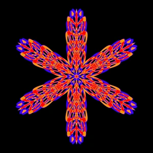Computer-generated Snowflake Print