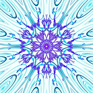 Computer-generated Snowflake Print