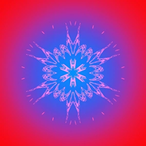 Fractal Geometry Images Prints: Snowflake pattern, artwork F008 / 3389