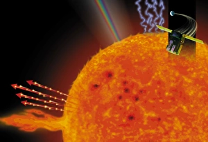 SOHO satellite & Sun SOHO satellite & Sun
