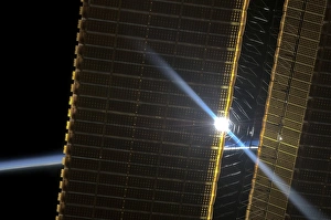 Solar Array Panel Print - International Space Station Image