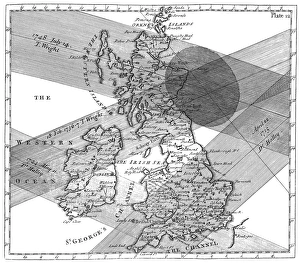 Images Dated 22nd July 2003: Historical Solar Eclipse Paths Print