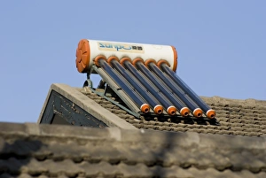 Rooftop Solar Installation Prints: Solar heating system