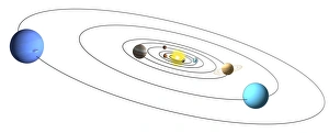Planetary Orbits Diagram Prints: Solar system, artwork C017 / 8043