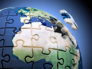 Conceptual Computer Artwork Prints: Solution to global issues, artwork F006 / 3800