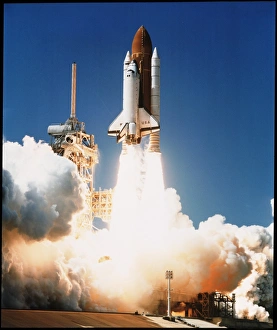 Space Shuttle Columbia Print: Launch from Kennedy Space Centre