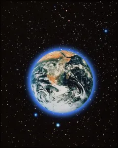 Earth From Space Prints: Whole earth & stars