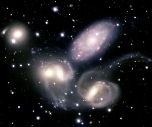 Images Dated 11th August 2009: Optical Print of Stephans Quintet Galaxies