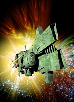 Futuristic Space Travel Prints: Spaceship, conceptual image