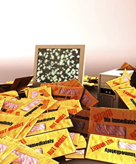 Spam junk mail, computer artwork Spam junk mail, computer artwork