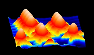 STM Micrograph Print of Manganese Atoms in Gallium Arsenide Semiconductor