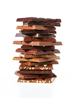 Close Up Chocolate Prints: Stack of chocolate F006 / 8586