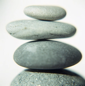 River Rock Formations Prints: Stacked pebbles