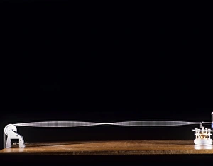 Prints of Standing wave on a vibrating string. This is a stationary transverse wave Images Dated 2005 June: Standing Wave on a Vibrating String Print