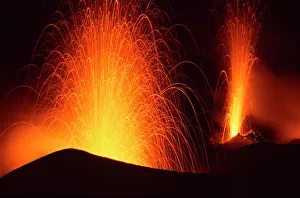 Stromboli Double Eruption Print