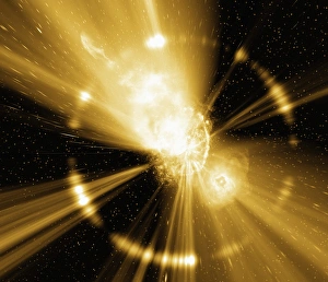 Space Science Images Prints: Supernova explosion, computer artwork
