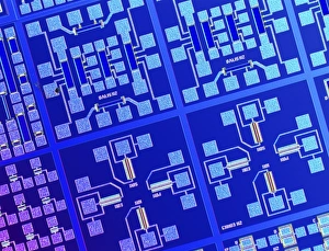 Light Micrograph Images Prints: Surface of microchip, light micrograph C018 / 6390