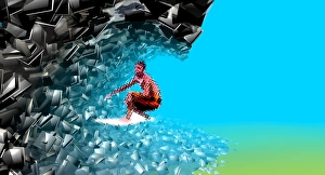 Conceptual Computer Artwork Prints: Surfing the internet