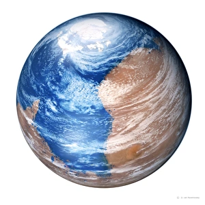 Climate Change Mitigation Prints: Terraforming Mars, computer artwork