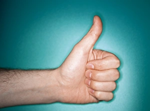 Body Language Communication Prints: Thumbs up sign