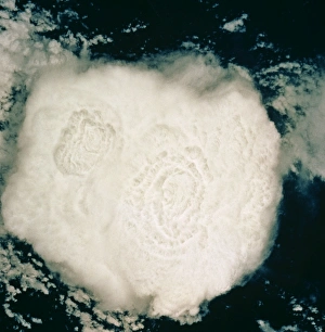 Cumulonimbus Cloud Prints: Thunderstorm cloud seen from space