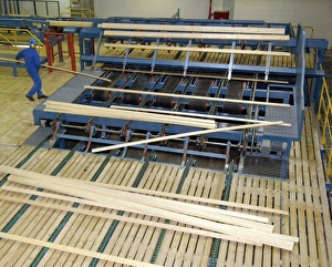 European Timber Industry Prints: Timber mill sawing machine