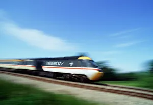 Time-exposure image of British Intercity 125 train Time-exposure image of British Intercity 125 train