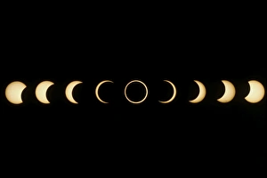 Astronomy Science Photos Prints: Time-lapse image of a solar eclipse