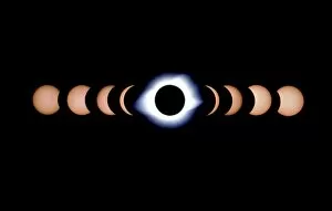 Images Dated 28th March 2003: Timelapse image of a total solar eclipse
