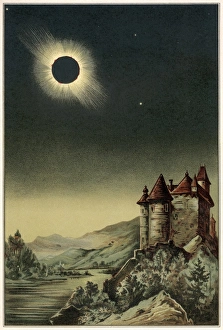 Total Solar Eclipse Print, July 8th, 1842