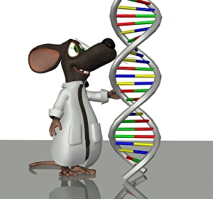 Deoxyribonucleic Acid Prints: Transgenic mouse, conceptual artwork