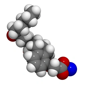 Treprostinil drug, molecular model F007/0200 Treprostinil drug, molecular model F007/0200