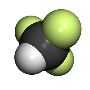 Greenhouse Gas Emissions Prints: Trifluoromethane molecule