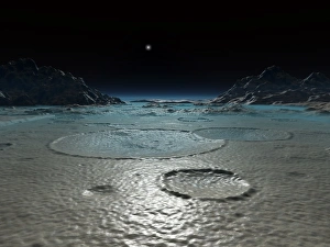 Solar System Prints: Triton Moon Surface Print