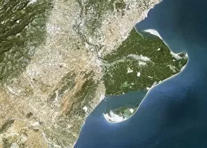 Images Dated 9th December 1999: True-colour satellite image of the Ebro Delta