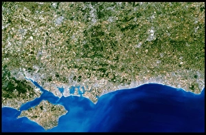 True-colour satellite image of Hampshire True-colour satellite image of Hampshire