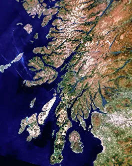 True-colour satellite image of western Scotland True-colour satellite image of western Scotland