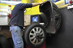 Mechanic At Work Prints: Tyre workshop and garage