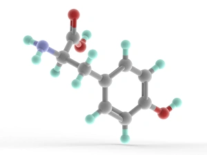 Amino Acid Structure Prints: Tyrosine molecule