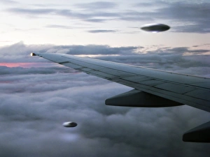 UFOs Over Cloud Tops Print