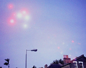 Aerial Lights Over a House Print
