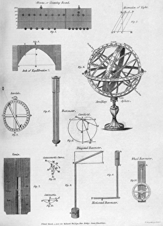 Historical Scientific Instruments Prints: Various scientific objects, 19th century