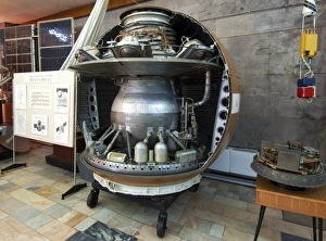 Prints of Vega lander. Model of the Vega probes descent vehicle, which was used as part of the international Vega mission, launched in December 1984, to study Venus and the tail of Halleys Comet Images Dated 2008 December: Vega Lander Print
