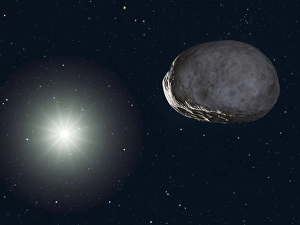Computer artwork of Vesta asteroid Print