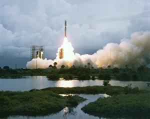 Viking Prints: Viking 1 Launch Print: Titan 3E Rocket at Cape Canaveral