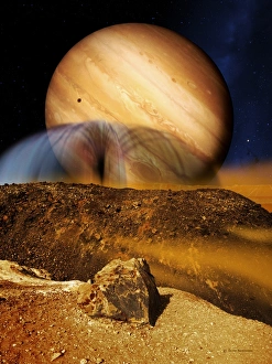 Space Science Illustration Prints: Volcano on Io